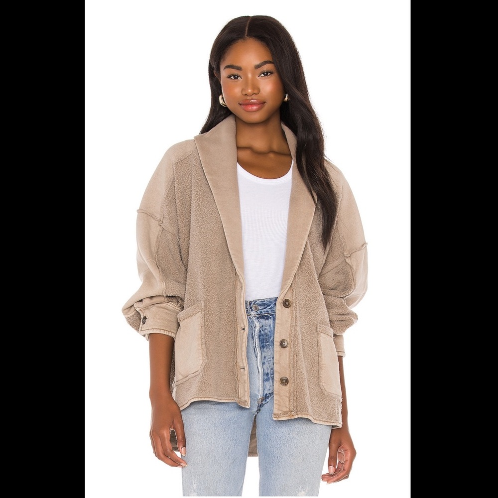 Free People Jordan Jacket in magic mushroom, size XS